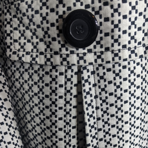 Apt 9 Trench Coat Jacket White and Black 10 - Picture 9 of 9